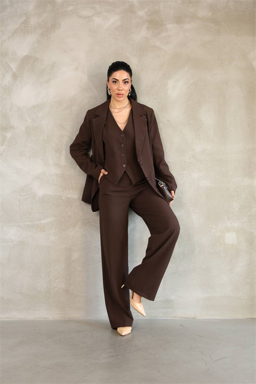 Wholesale Womens Brown Two-Piece Suit 