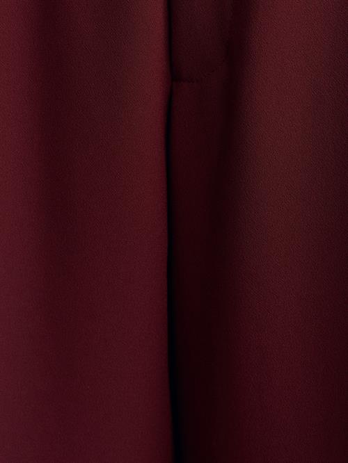 Wholesale Womens Burgundy High Waist Pleated Palazzo Trousers