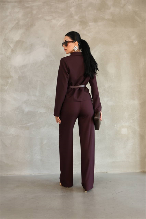 Wholesale Womens Burgundy Two-Piece Suit 