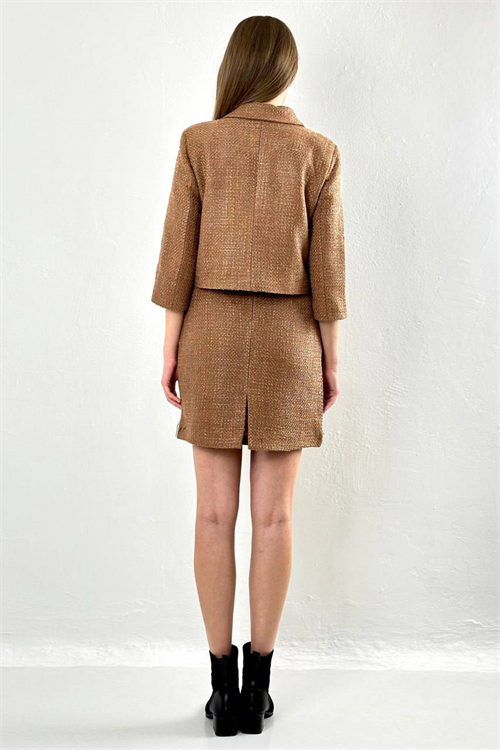 Wholesale Womens Camel Skirt Suit 