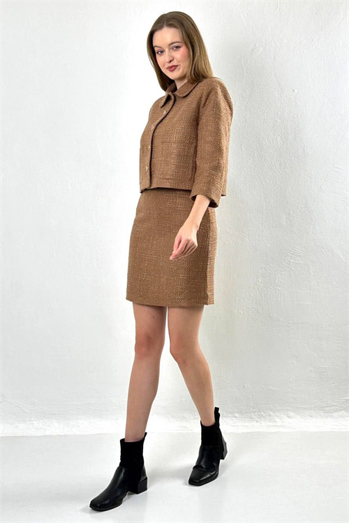 Wholesale Womens Camel Skirt Suit 