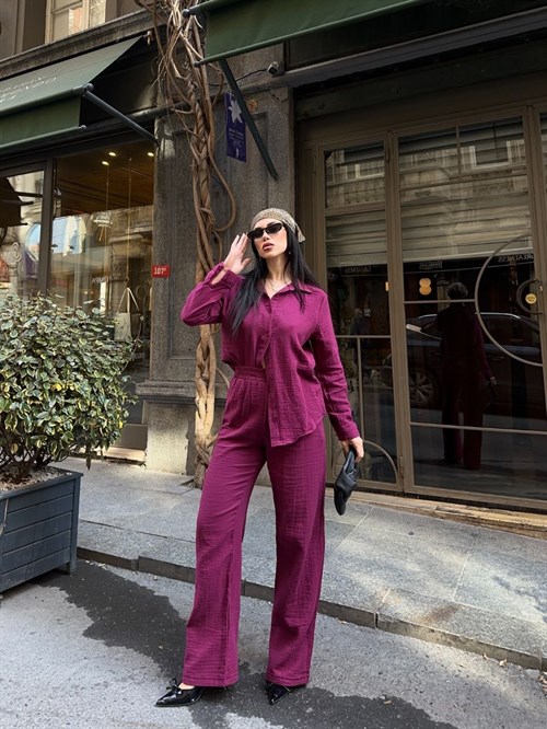 Wholesale Womens Cherry Shirt And Pants Set
