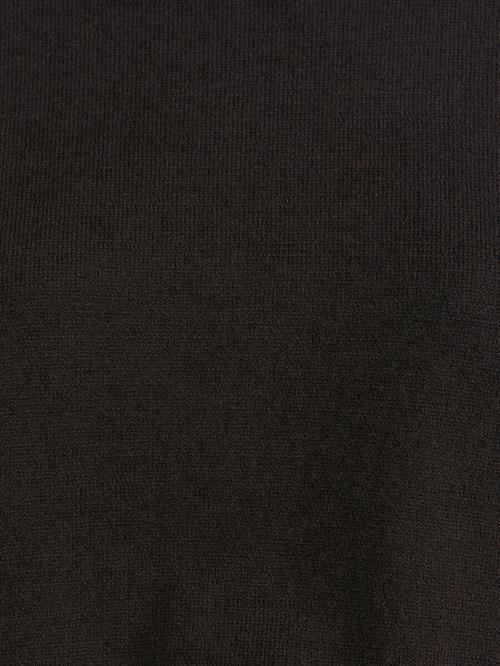 Wholesale Womens Dark Brown Crew-Neck Woolen Basic Knit Sweater