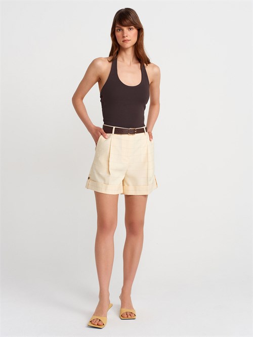 Wholesale Womens Dark Brown Halter Neck Top