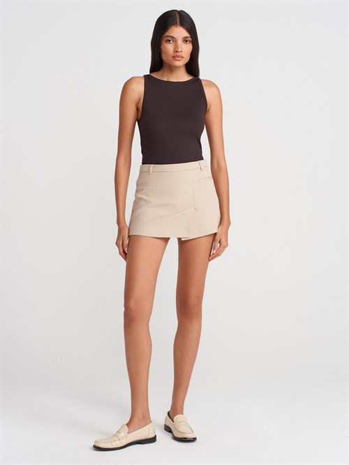 Wholesale Womens Dark Brown Modal Cotton Sleeveless Top