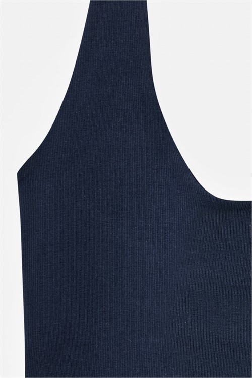 Wholesale Womens Dark Navy Cotton Halter Top