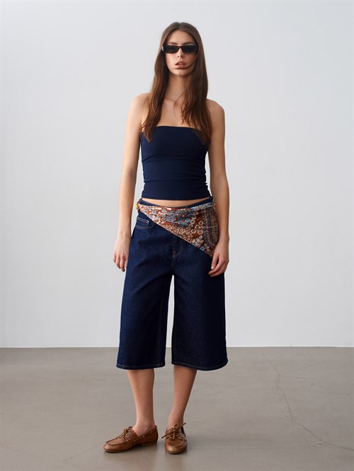 Wholesale Womens Dark Navy Strapless Top