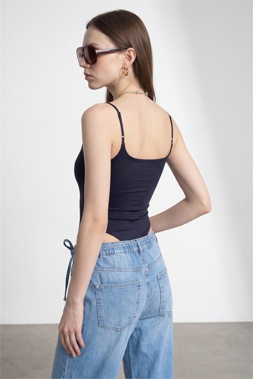 Wholesale Womens Dark Navy Strappy Bodysuit