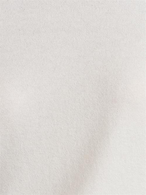 Wholesale Womens Ecru Crew-Neck Woolen Basic Knit Sweater