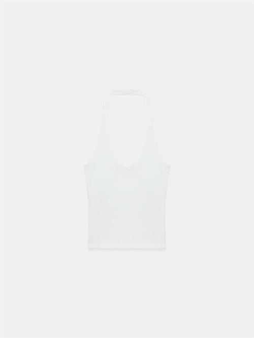 Wholesale Womens Ecru Halter Neck Top