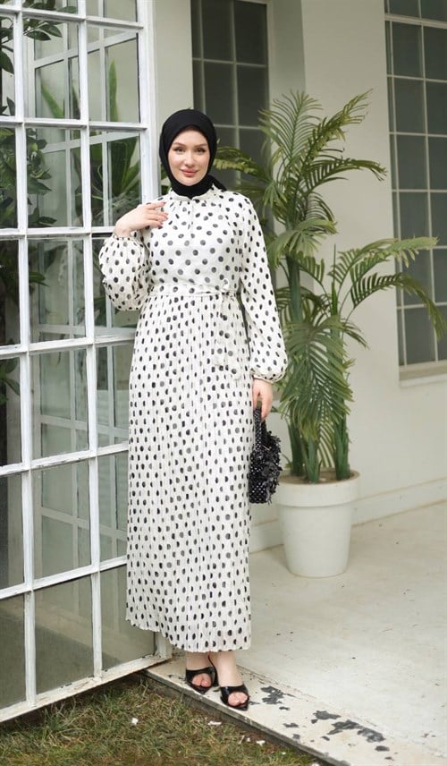Wholesale Womens Ecru Maxi Hijab Dress
