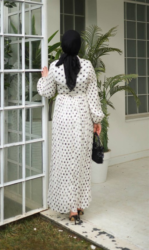 Wholesale Womens Ecru Maxi Hijab Dress