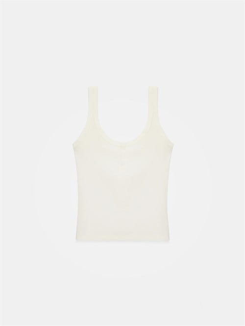 Wholesale Womens Ecru Modal Cotton Tank Top