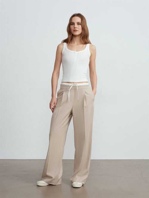 Wholesale Womens Ecru Modal Cotton Tank Top