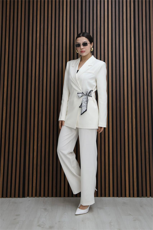 Wholesale Womens Ecru Two-Piece Suit 