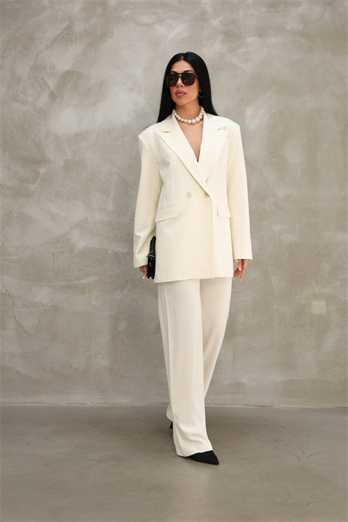 Wholesale Womens Ecru Two-Piece Suit 