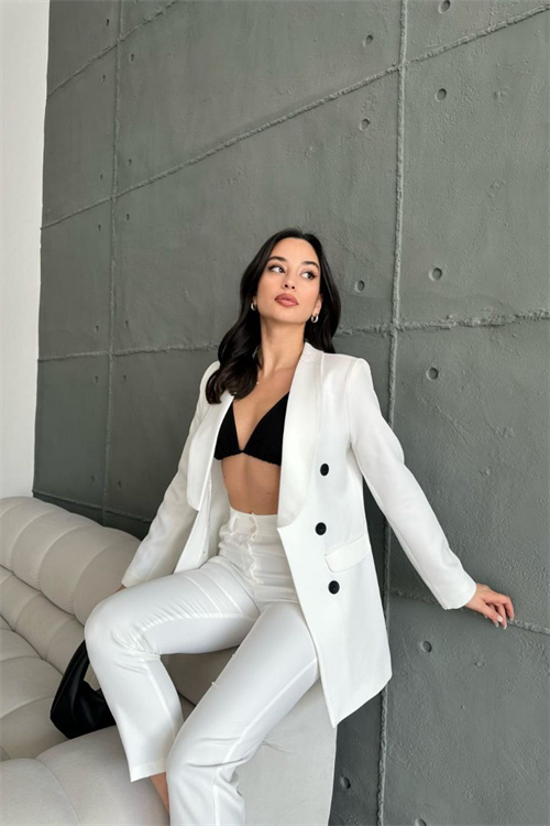 Wholesale Womens Ecru Two-Piece Suit 