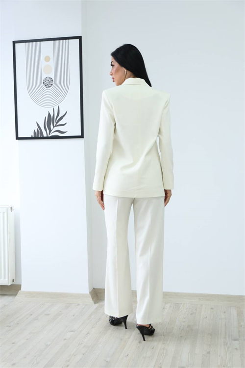 Wholesale Womens Ecru Two-Piece Suit 