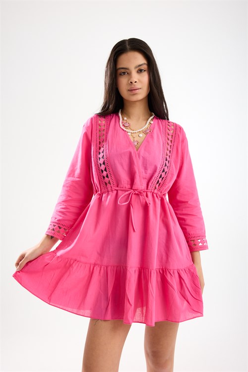 Wholesale Womens Fuchsia Beach Cover-Up Dress