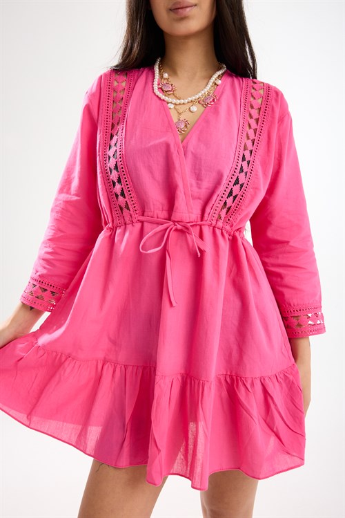 Wholesale Womens Fuchsia Beach Cover-Up Dress