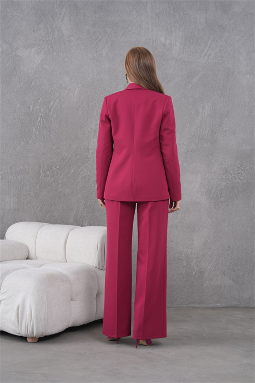 Wholesale Womens Fuchsia Plus Size Two-Piece Suit 