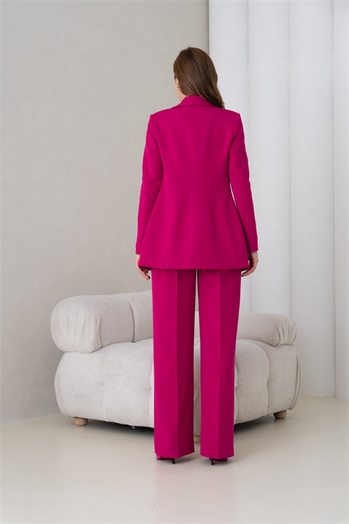 Wholesale Womens Fuchsia Plus Size Two-Piece Suit 