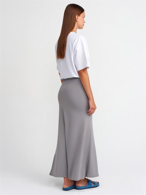 Wholesale Womens Gray High Waist Long Skirt