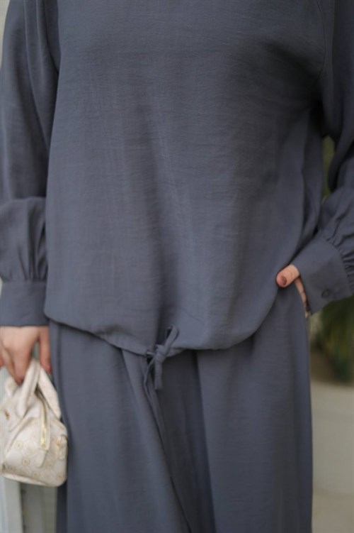 Wholesale Womens Gray Maxi Hijab Dress