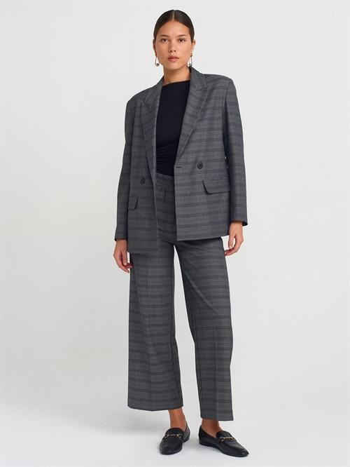 Wholesale Womens Gray Plaid Blazer Jacket