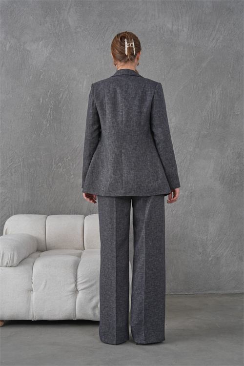 Wholesale Womens Gray Plus Size Two-Piece Suit 