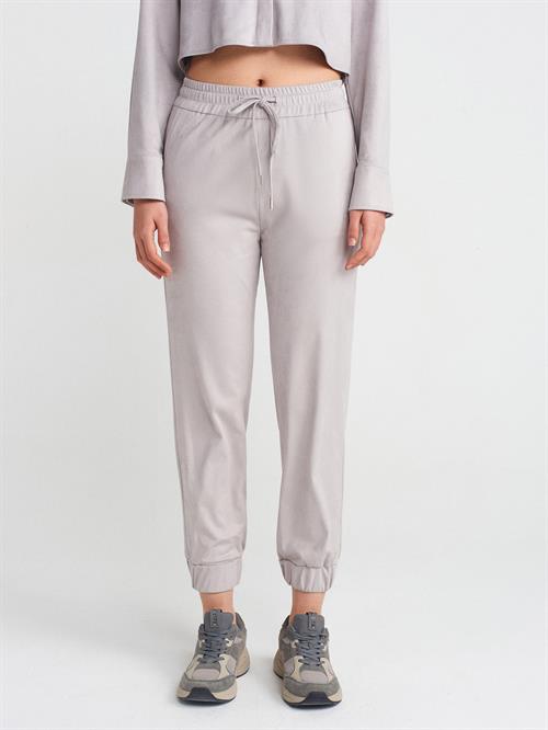 Wholesale Womens Gray Suede Jogger Pants
