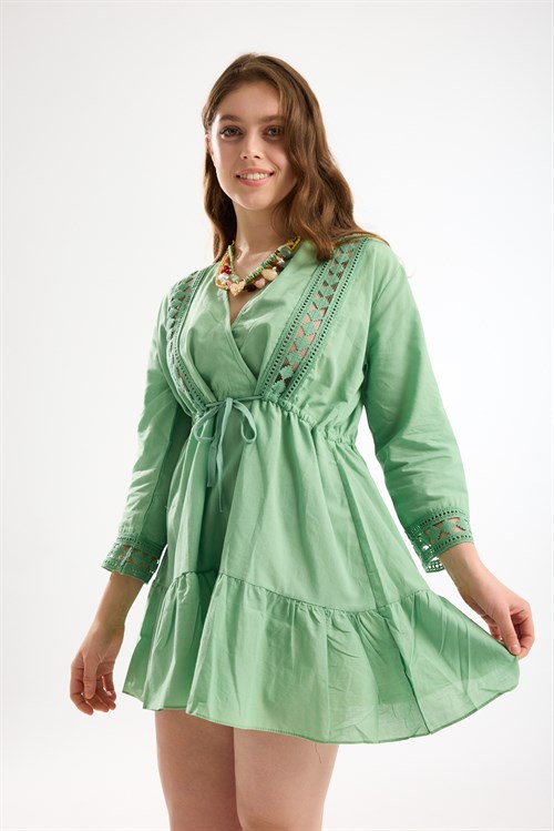Wholesale Womens Green Beach Cover-Up Dress
