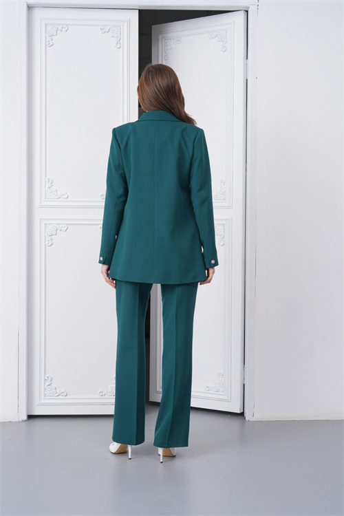 Wholesale Womens Green Plus Size Two-Piece Suit 