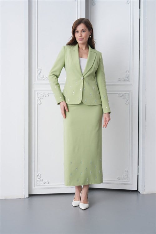 Wholesale Womens Green Skirt Set