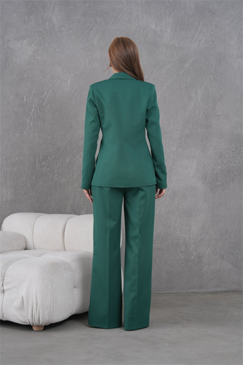 Wholesale Womens Green Two-Piece Suit 