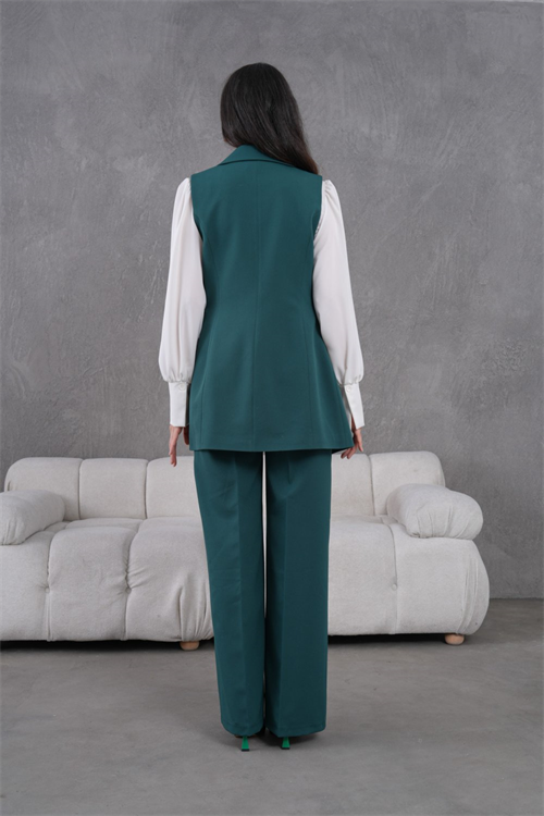 Wholesale Womens Green Two-Piece Suit 