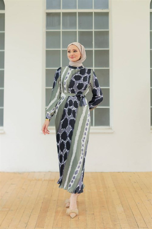 Wholesale Womens Khaki Maxi Hijab Dress