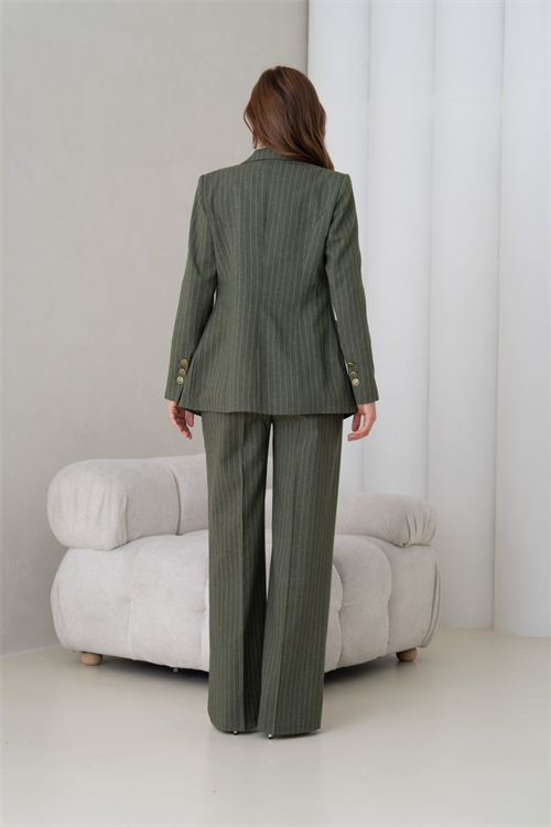 Wholesale Womens Khaki Plus Size Two-Piece Suit 