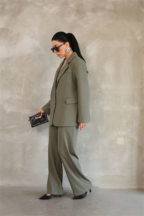 Wholesale Womens Khaki Three-Piece Suit 