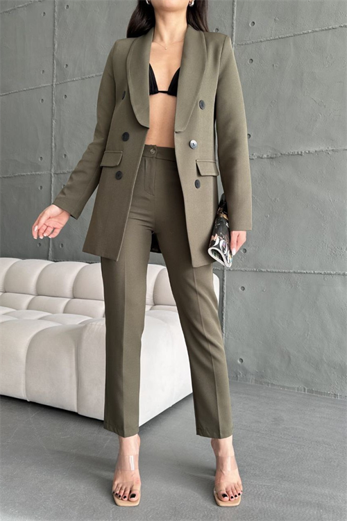 Wholesale Womens Khaki Two-Piece Suit 