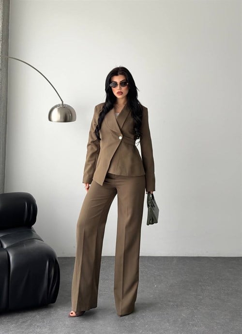 Wholesale Womens Khaki Two-Piece Suit 