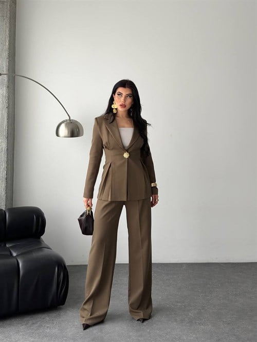 Wholesale Womens Khaki Two-Piece Suit 