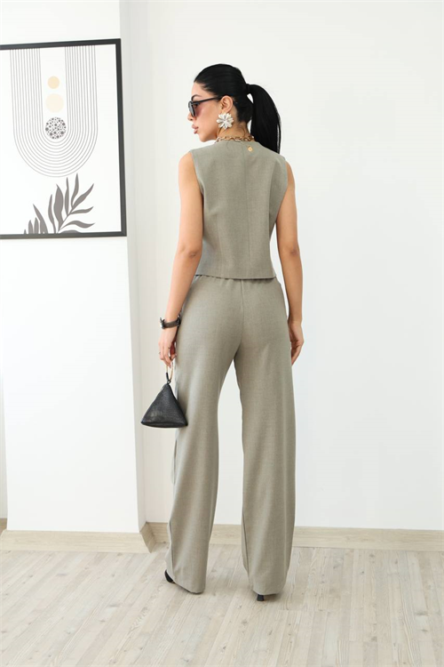 Wholesale Womens Khaki Two-Piece Suit 