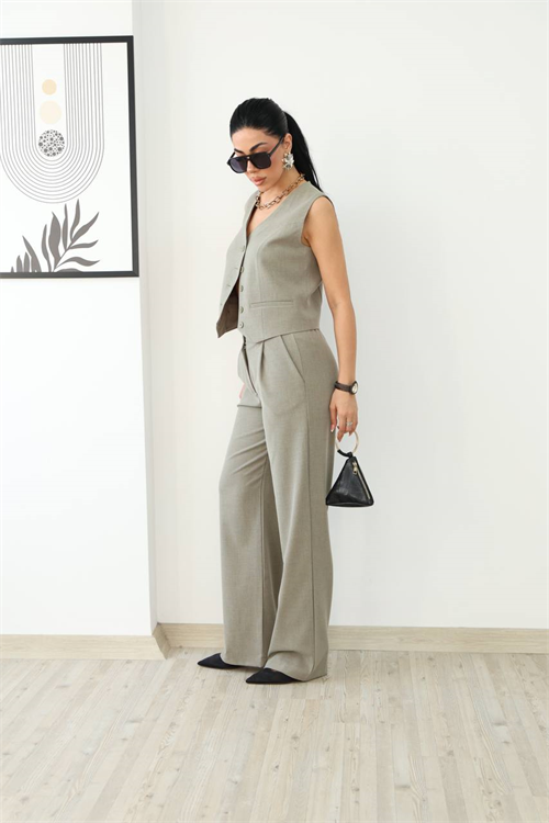 Wholesale Womens Khaki Two-Piece Suit 