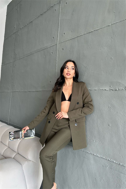 Wholesale Womens Khaki Two-Piece Suit 