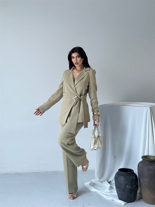 Wholesale Womens Khaki Two-Piece Suit 