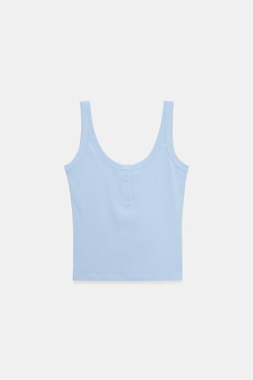Wholesale Womens Light Blue Modal Cotton Tank Top