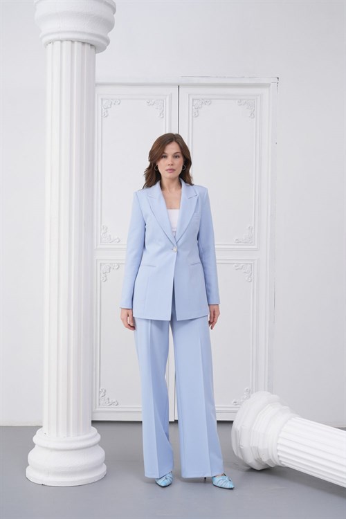 Wholesale Womens Light Blue Two-Piece Suit 