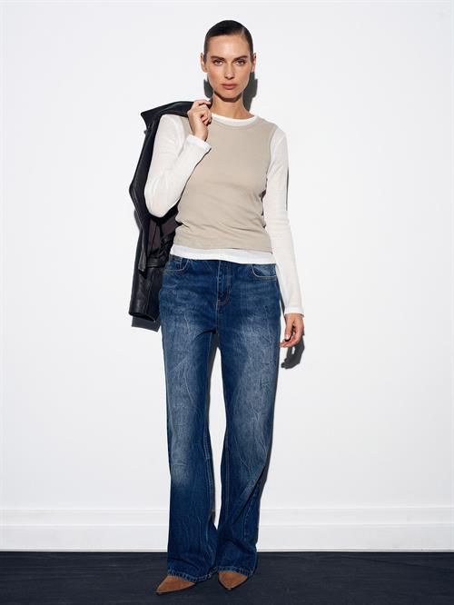 Wholesale Womens Light Sage Double Layer Cotton Blouse