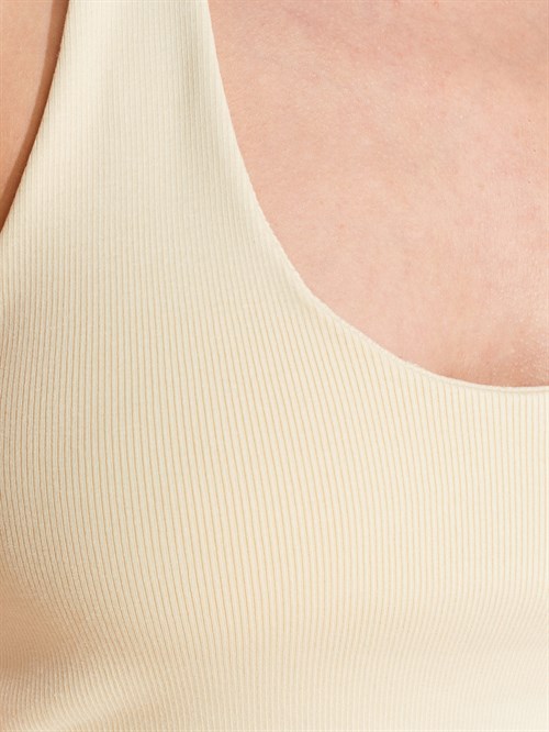 Wholesale Womens Light Yellow Halter Neck Top